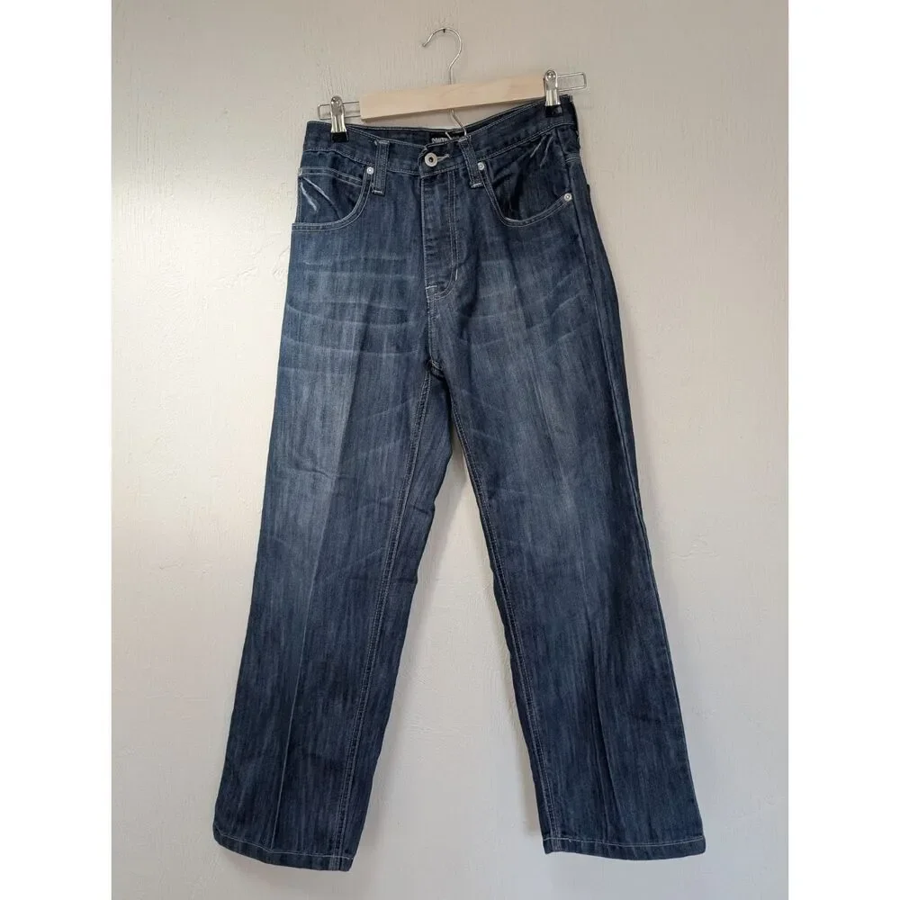 Southpole Jeans Boys 12 Blue Baggy Denim Relaxed Fit Wide Leg School Y2K